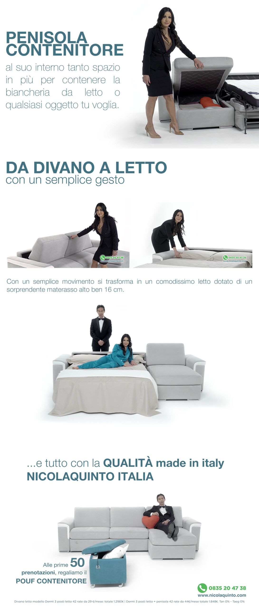 , Promo sofa beds, NICOLAQUINTO ITALIA